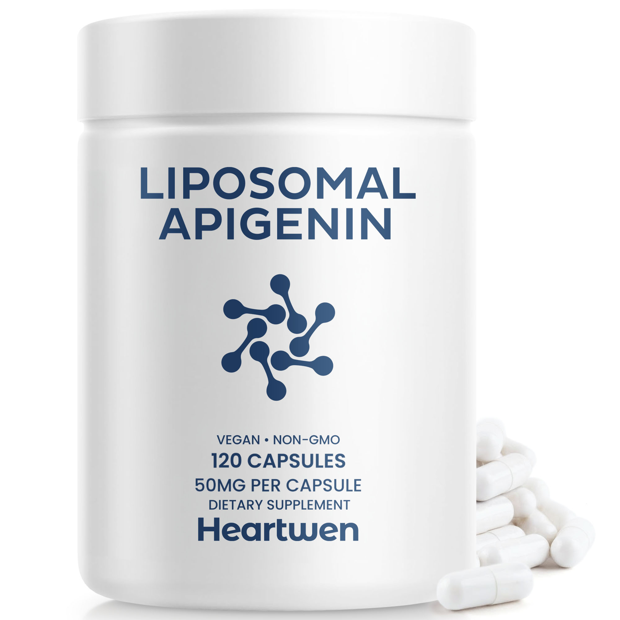 Heartwen Liposomal Apigenin bottle, 120 capsules, 50mg per capsule