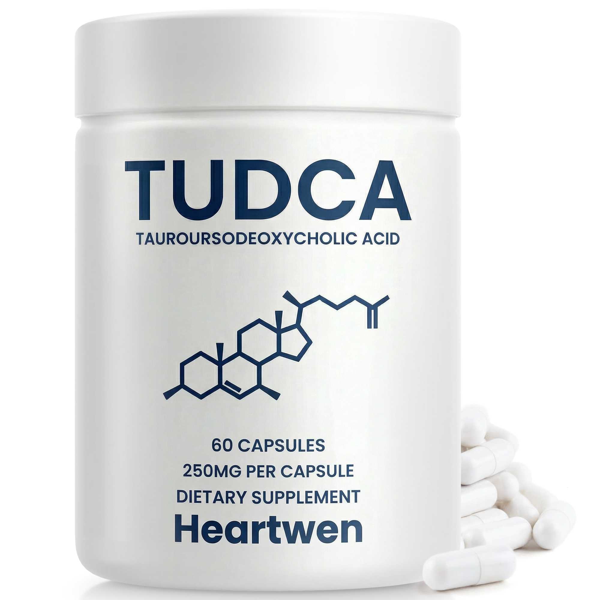 Heartwen TUDCA bottle, 60 capsules, 250mg per capsule